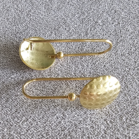 18K Yellow Gold Polkadot McGurrin Studio Earrings - Picture 3 of 15